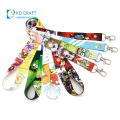 Großhandelspersonalizado einfaches einziehbares gedrucktes Logo-Nylon-Polyester-Umhängeband Sublimation benutzerdefiniertes Lanyard mit Schnalle